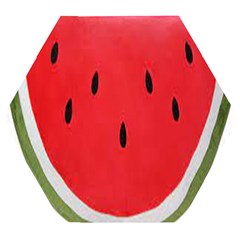 Watermelon Pillow Fluffy Wooden Puzzle Hexagon by Azkajaya