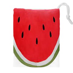 Watermelon Pillow Fluffy Drawstring Pouch (4xl) by Azkajaya