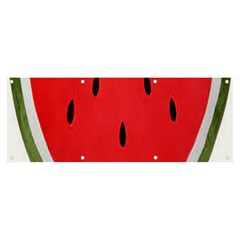 Watermelon Pillow Fluffy Banner And Sign 8  X 3  by Azkajaya