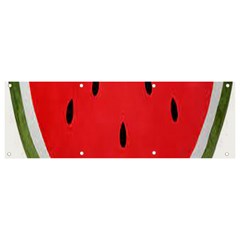 Watermelon Pillow Fluffy Banner And Sign 9  X 3  by Azkajaya