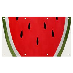 Watermelon Pillow Fluffy Banner And Sign 7  X 4  by Azkajaya