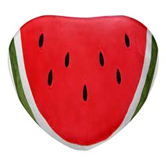 Watermelon Pillow Fluffy Heart Glass Fridge Magnet (4 Pack)