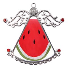 Watermelon Pillow Fluffy Metal Angel With Crystal Ornament