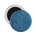 White And Blue Brick Wall 2.25  Magnets Front