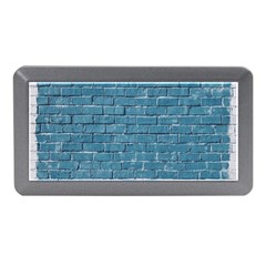 White And Blue Brick Wall Memory Card Reader (mini) by Azkajaya