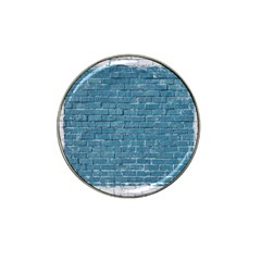 White And Blue Brick Wall Hat Clip Ball Marker (4 Pack) by Azkajaya