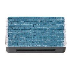 White And Blue Brick Wall Memory Card Reader With Cf by Azkajaya