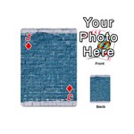 White And Blue Brick Wall Playing Cards 54 Designs (Mini) Front - DiamondJ