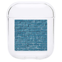 White And Blue Brick Wall Hard Pc Airpods 1/2 Case by Azkajaya