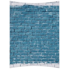 White And Blue Brick Wall Back Support Cushion by Azkajaya