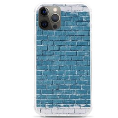 White And Blue Brick Wall Iphone 12 Pro Max Tpu Uv Print Case by Azkajaya