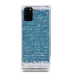 White And Blue Brick Wall Samsung Galaxy S20 Plus 6 7 Inch Tpu Uv Case by Azkajaya