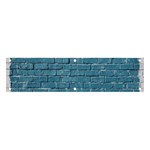 White And Blue Brick Wall Banner and Sign 4  x 1  Front