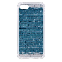 White And Blue Brick Wall Iphone Se by Azkajaya