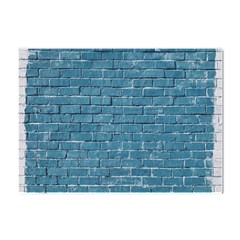 White And Blue Brick Wall Crystal Sticker (a4) by Azkajaya