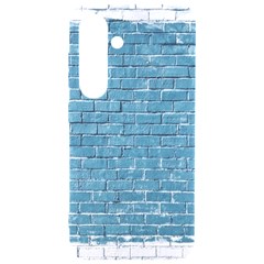 White And Blue Brick Wall Samsung Galaxy S24 6 2 Inch Black Tpu Uv Case by Azkajaya