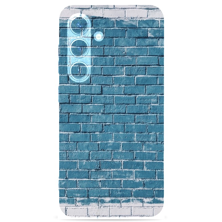 White And Blue Brick Wall Samsung Galaxy S24 6.2 Inch Black TPU UV Case