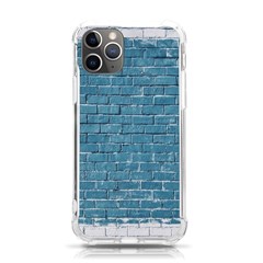 White And Blue Brick Wall Iphone 11 Pro 5 8 Inch Tpu Uv Print Case by Azkajaya