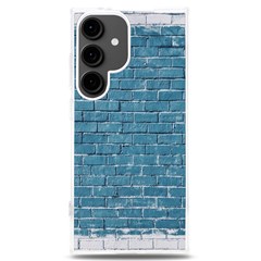 White And Blue Brick Wall Samsung Galaxy S24 Plus 6 7 Inch Tpu Uv Case by Azkajaya