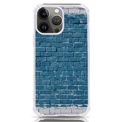 White And Blue Brick Wall Iphone 13 Pro Max Tpu Uv Print Case by Azkajaya