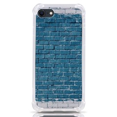 White And Blue Brick Wall Iphone Se by Azkajaya