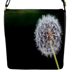 White Flower Flap Closure Messenger Bag (s) by Azkajaya