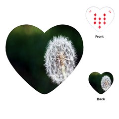 White Flower Playing Cards Single Design (heart)