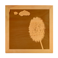 White Flower Wood Photo Frame Cube by Azkajaya