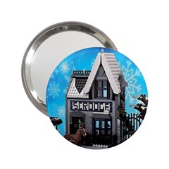 Winter Village Snow Brick Buildings 2 25  Handbag Mirrors by Azkajaya