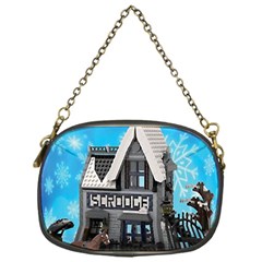 Winter Village Snow Brick Buildings Chain Purse (one Side) by Azkajaya