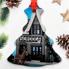 Winter Village Snow Brick Buildings Christmas Tree Ornament (two Sides) by Azkajaya