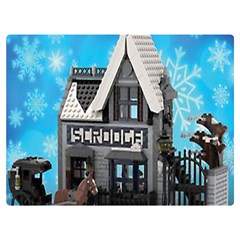 Winter Village Snow Brick Buildings Two Sides Premium Plush Fleece Blanket (baby Size) by Azkajaya