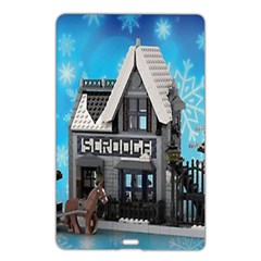 Winter Village Snow Brick Buildings Name Card Style Usb Flash Drive by Azkajaya