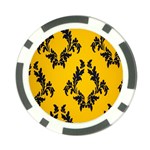 Yellow Regal Filagree Pattern Poker Chip Card Guard (10 pack) Front