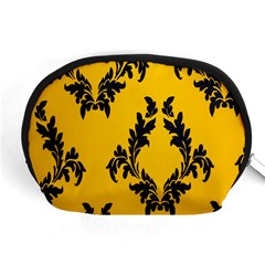 Yellow Regal Filagree Pattern Accessory Pouch (medium) by Azkajaya