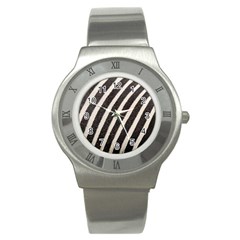 Yellow Regal Filagree Pattern Stainless Steel Watch