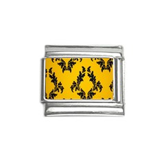 Yellow Regal Filagree Pattern Italian Charm (9mm) by Azkajaya