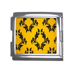 Yellow Regal Filagree Pattern Mega Link Italian Charm (18mm)