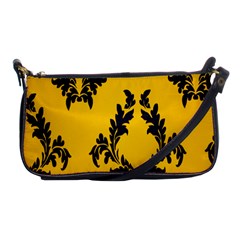 Yellow Regal Filagree Pattern Shoulder Clutch Bag by Azkajaya