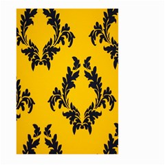 Yellow Regal Filagree Pattern Large Garden Flag (two Sides) by Azkajaya