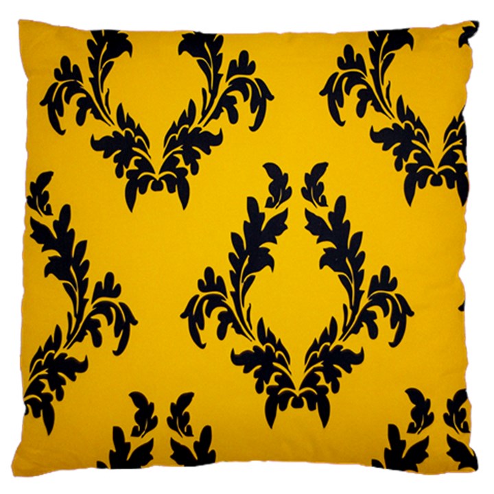 Yellow Regal Filagree Pattern Large Cushion Case (Two Sides)