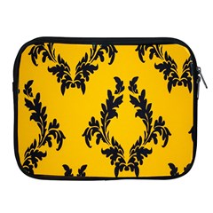 Yellow Regal Filagree Pattern Apple Ipad 2/3/4 Zipper Cases by Azkajaya