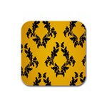 Zebra Zebra Pattern Zebra Fur Zebra Print Strip Rubber Square Coaster (4 pack) Front