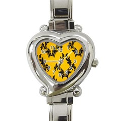 Zebra Zebra Pattern Zebra Fur Zebra Print Strip Heart Italian Charm Watch by Azkajaya