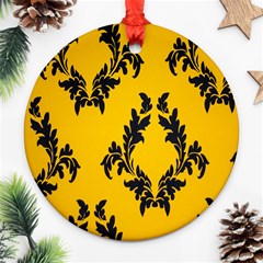 Zebra Zebra Pattern Zebra Fur Zebra Print Strip Round Ornament (two Sides)