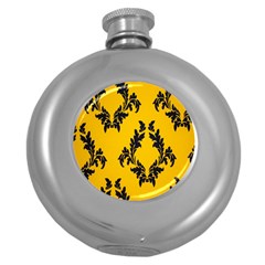 Zebra Zebra Pattern Zebra Fur Zebra Print Strip Round Hip Flask (5 Oz) by Azkajaya