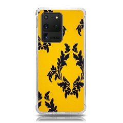 Yellow Regal Filagree Pattern Samsung Galaxy S20 Ultra 6 9 Inch Tpu Uv Case by Azkajaya