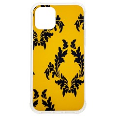 Yellow Regal Filagree Pattern Iphone 12/12 Pro Tpu Uv Print Case by Azkajaya