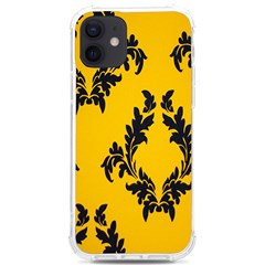 Yellow Regal Filagree Pattern Iphone 12/12 Pro Tpu Uv Print Case by Azkajaya