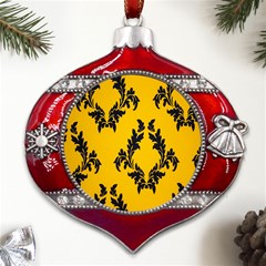 Zebra Zebra Pattern Zebra Fur Zebra Print Strip Metal Snowflake And Bell Red Ornament